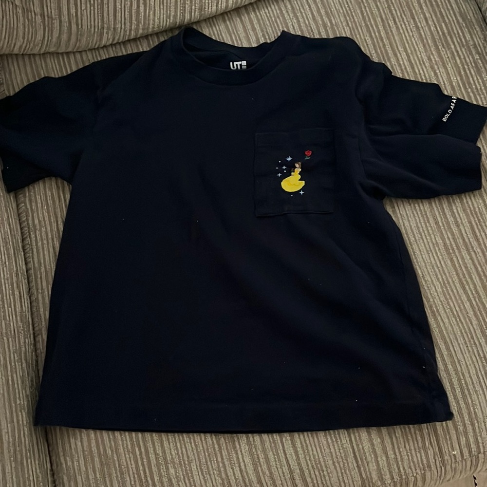 Belle navy blue pocket t